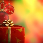 Gift underneath Christmas tree