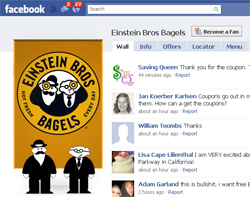 einstein bros. bagels Facebook fan page