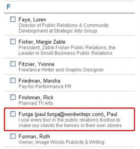 Paul Furiga checkbox list red