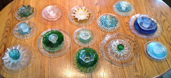 glassware for making flower plates 