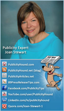 Joan Stewart's Twitter background promoting facebook page