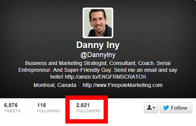 danny iny twitter profile