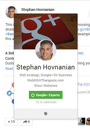 Google Plus -- Stephan Hovnavian