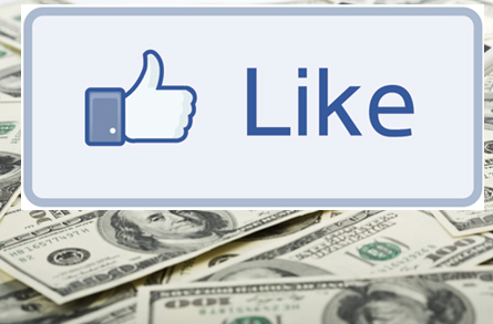 Facebook Like button on cash